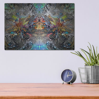 Luxe Metal Art 'Tlaloc Gestation' by Pedro Gavidia, Metal Wall Art,16x12