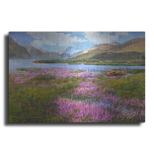 Luxe Metal Art 'Heather Scotland' by Chris Vest, Metal Wall Art