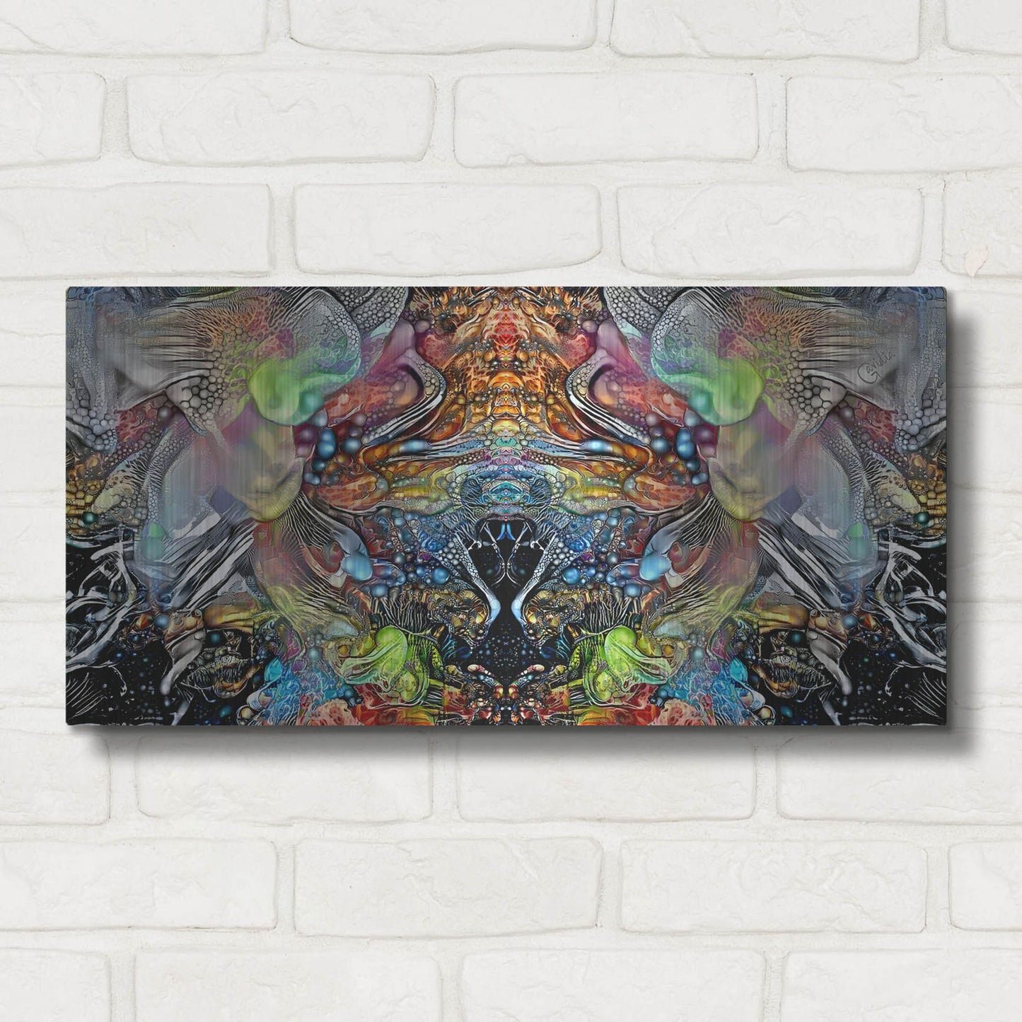 Luxe Metal Art 'Transcend' by Pedro Gavidia, Metal Wall Art,24x12