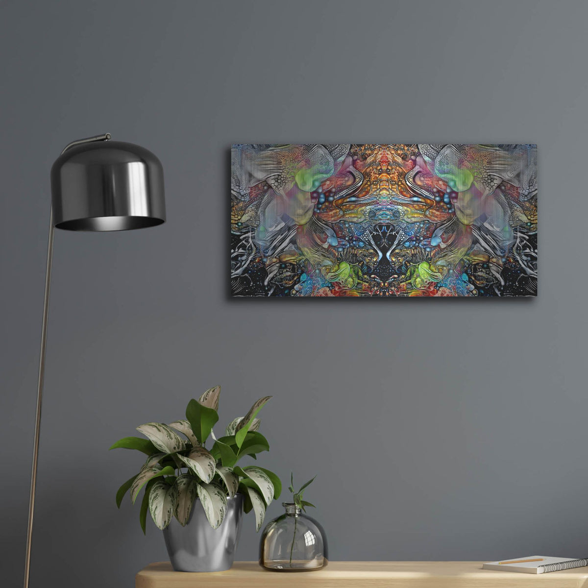 Luxe Metal Art 'Transcend' by Pedro Gavidia, Metal Wall Art,24x12