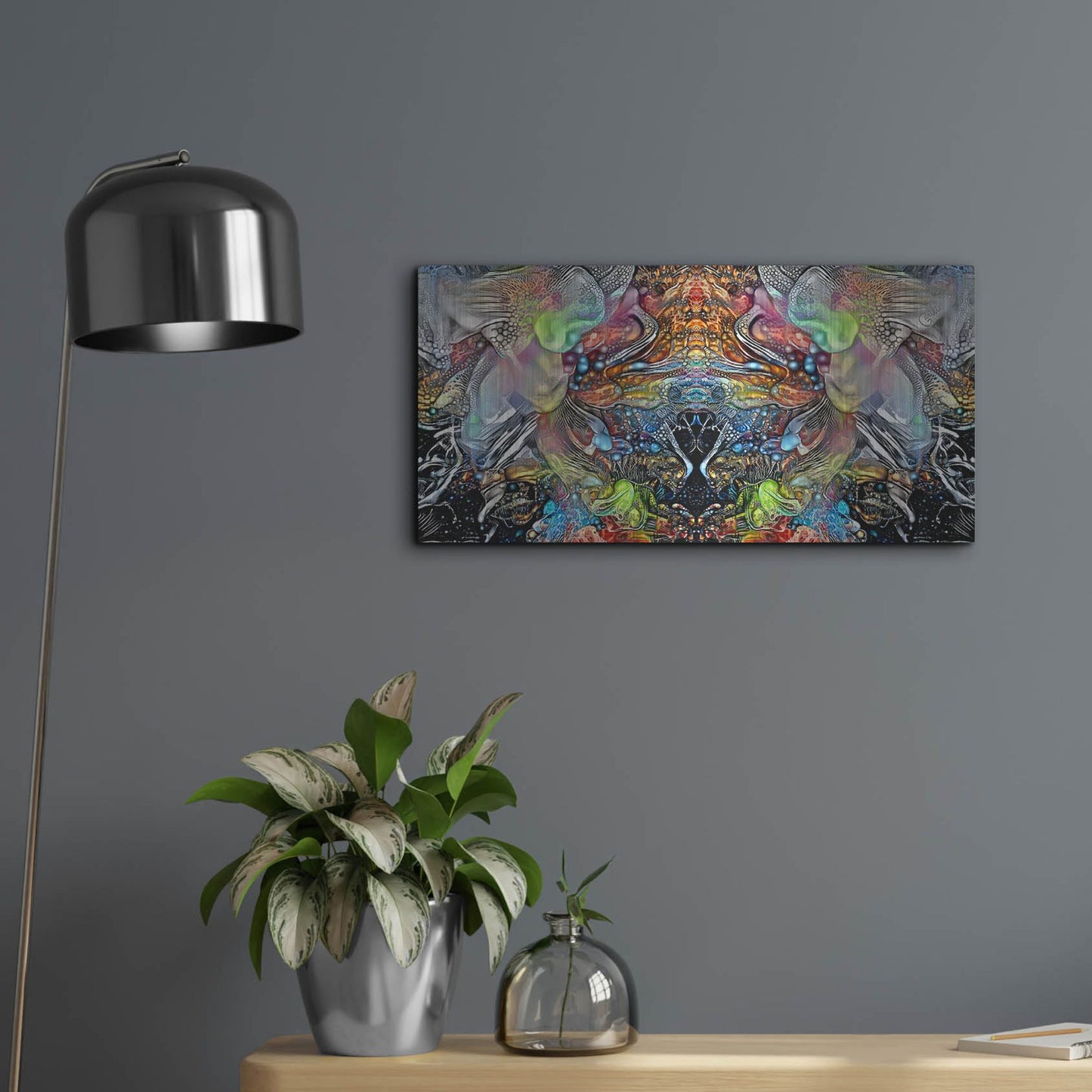 Luxe Metal Art 'Transcend' by Pedro Gavidia, Metal Wall Art,24x12