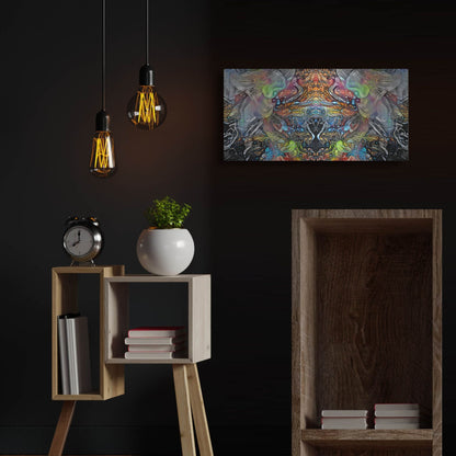 Luxe Metal Art 'Transcend' by Pedro Gavidia, Metal Wall Art,24x12