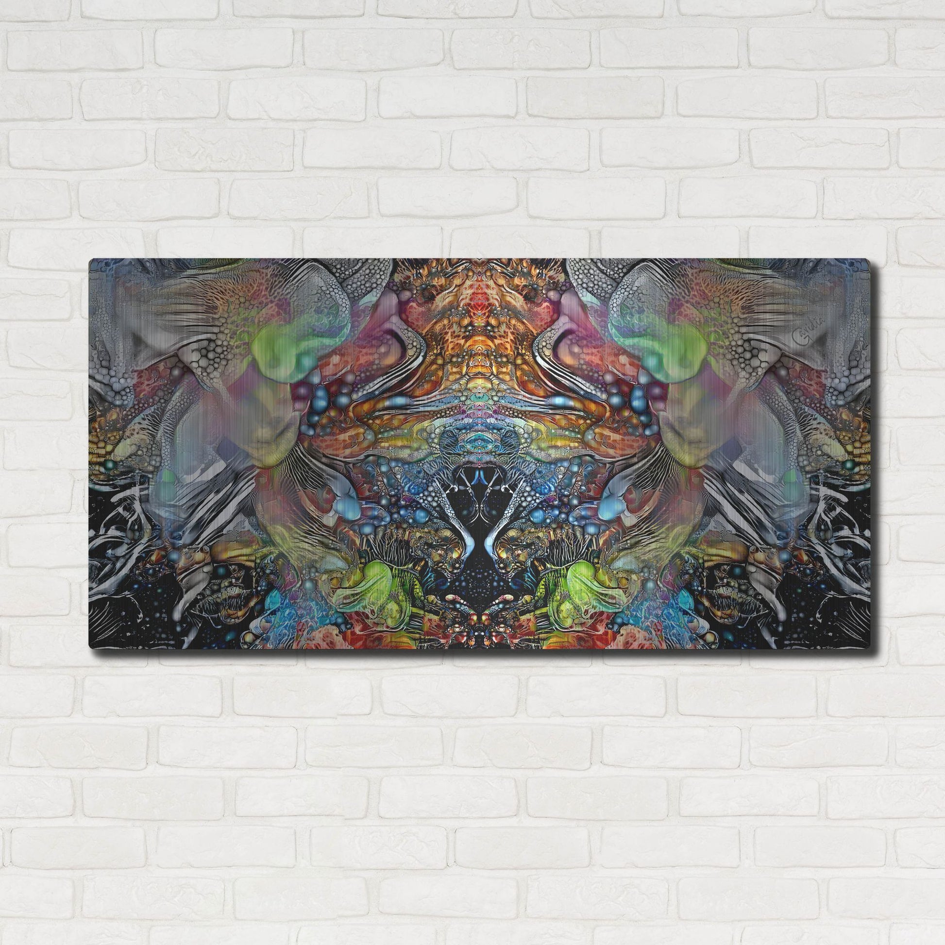 Luxe Metal Art 'Transcend' by Pedro Gavidia, Metal Wall Art,48x24