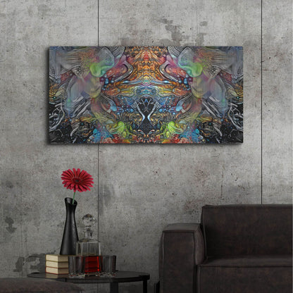 Luxe Metal Art 'Transcend' by Pedro Gavidia, Metal Wall Art,48x24