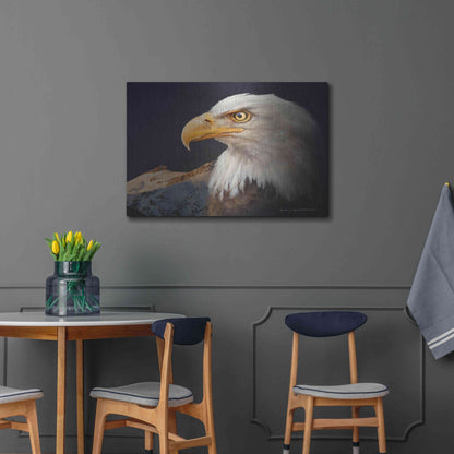 Luxe Metal Art 'Bald Eagle Study' by Chris Vest, Metal Wall Art,36x24