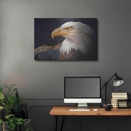 Luxe Metal Art 'Bald Eagle Study' by Chris Vest, Metal Wall Art,36x24