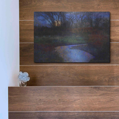 Luxe Metal Art 'Moonlit Stream' by Chris Vest, Metal Wall Art,16x12