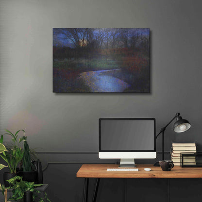 Luxe Metal Art 'Moonlit Stream' by Chris Vest, Metal Wall Art,36x24