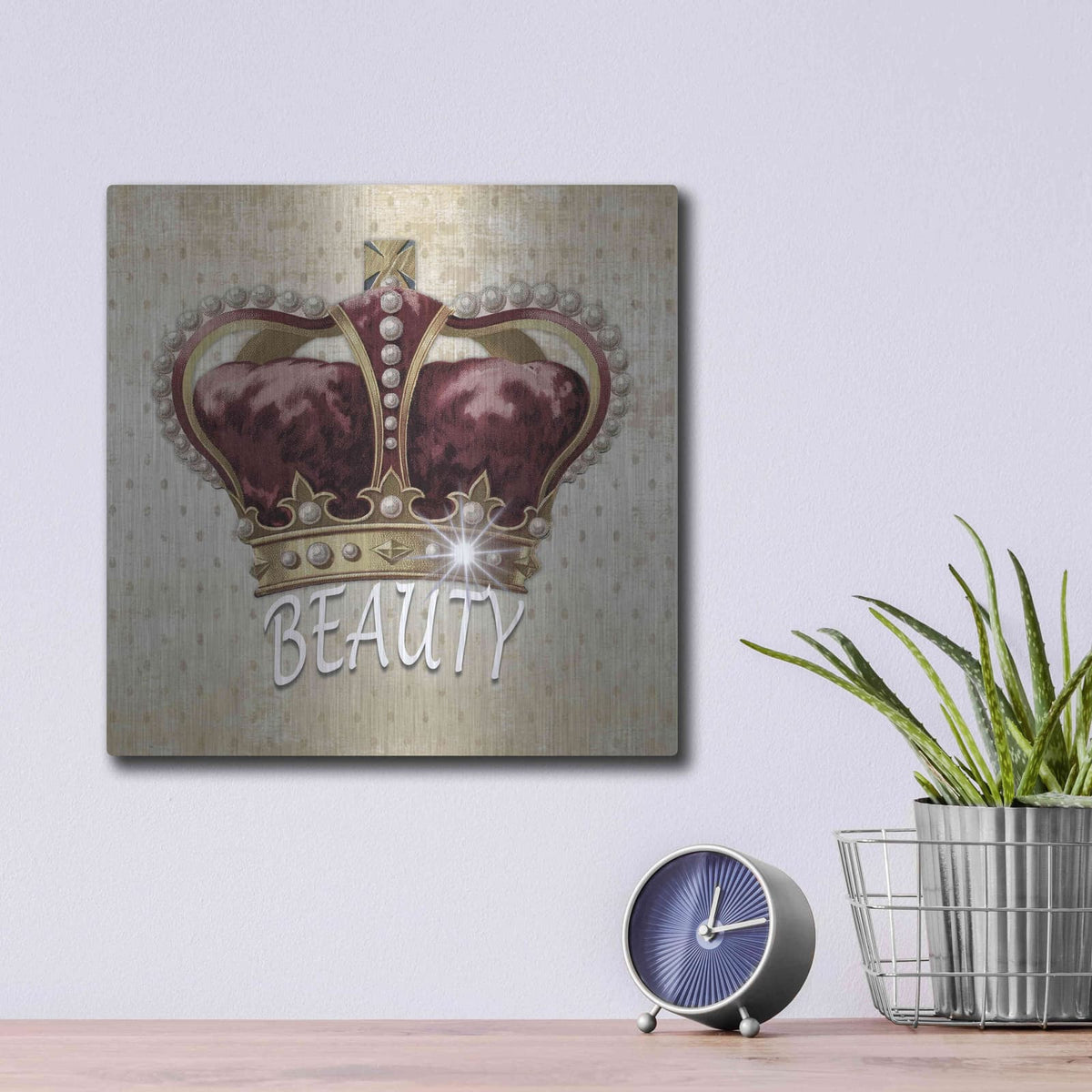 'Beauty Queen' by Karen Smith – Metal Wall Art, 12x12 room view