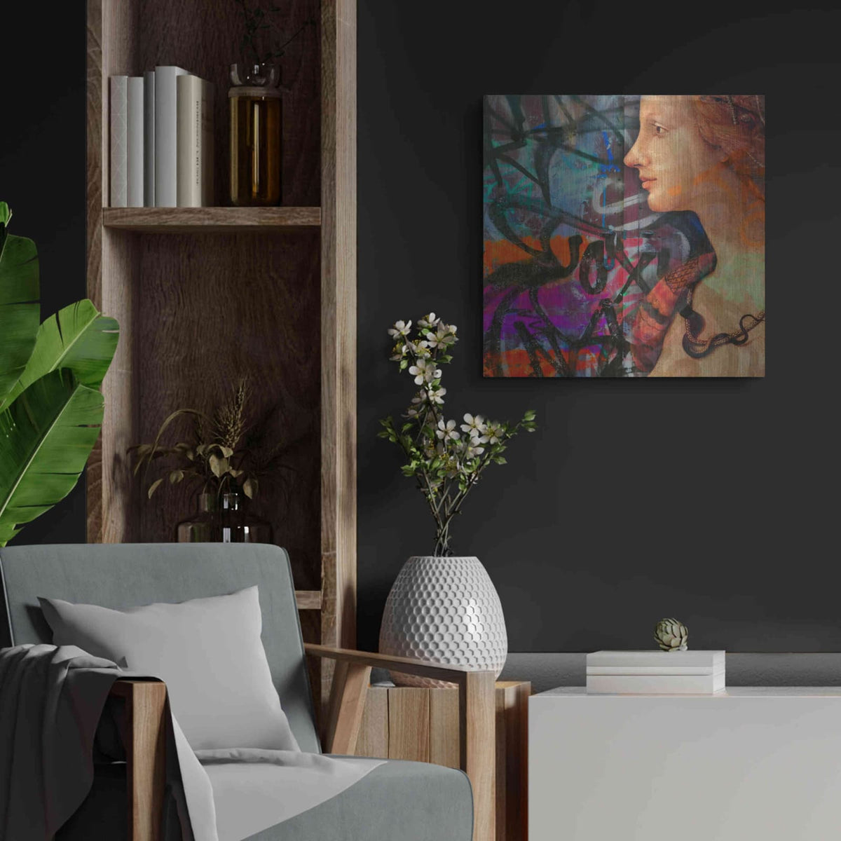 'Classic Graffiti 2' by Karen Smith – Metal Wall Art, 24x24 room view