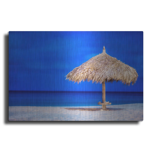 Luxe Metal Art 'Aruba Beach Umbrella' by Mark A Paulda, Metal Wall Art