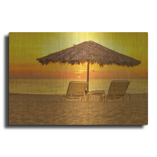 Luxe Metal Art 'Aruba Relax' by Mark A Paulda, Metal Wall Art