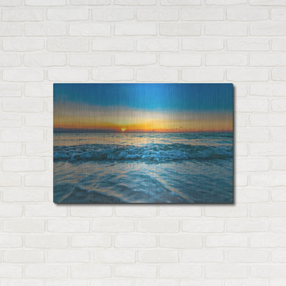Luxe Metal Art 'Calm Aruba Blue' by Mark A Paulda, Metal Wall Art,36x24