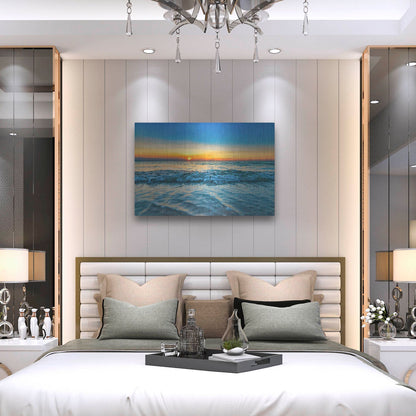 Luxe Metal Art 'Calm Aruba Blue' by Mark A Paulda, Metal Wall Art,36x24