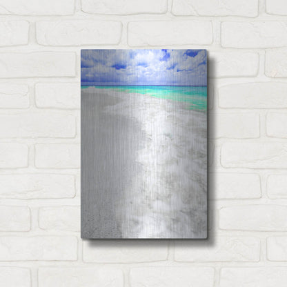 Luxe Metal Art 'Caribbean Waves' by Mark A Paulda, Metal Wall Art,12x16