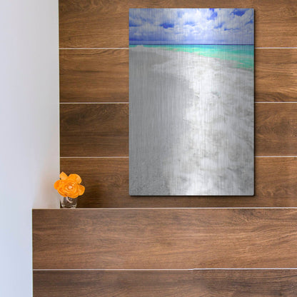 Luxe Metal Art 'Caribbean Waves' by Mark A Paulda, Metal Wall Art,12x16