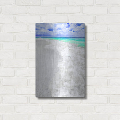 Luxe Metal Art 'Caribbean Waves' by Mark A Paulda, Metal Wall Art,16x24