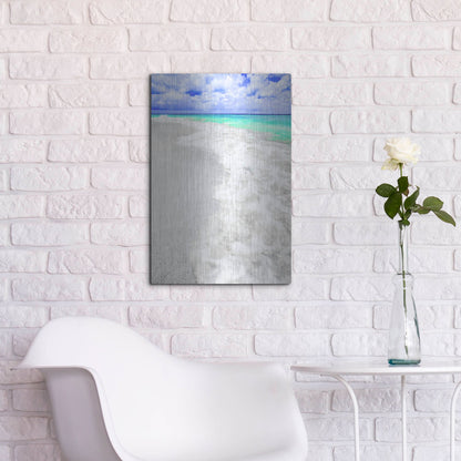 Luxe Metal Art 'Caribbean Waves' by Mark A Paulda, Metal Wall Art,16x24