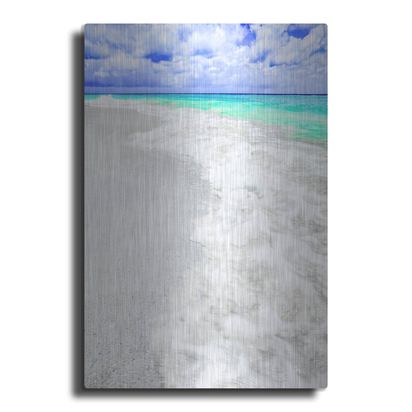 Luxe Metal Art 'Caribbean Waves' by Mark A Paulda, Metal Wall Art