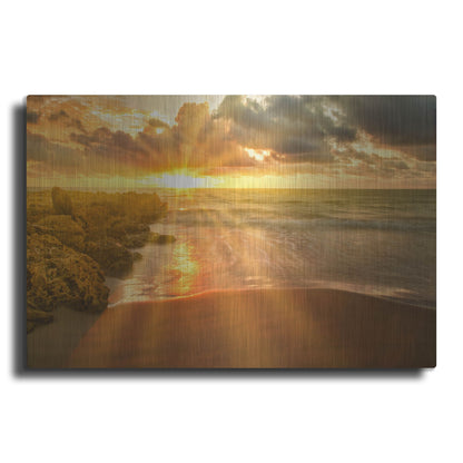 Luxe Metal Art 'Cartagena Sun Burst' by Mark A Paulda, Metal Wall Art