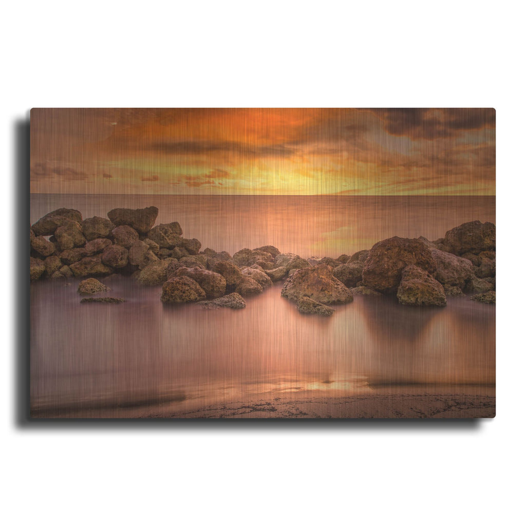 Luxe Metal Art 'Colombia Smooth Waters' by Mark A Paulda, Metal Wall Art