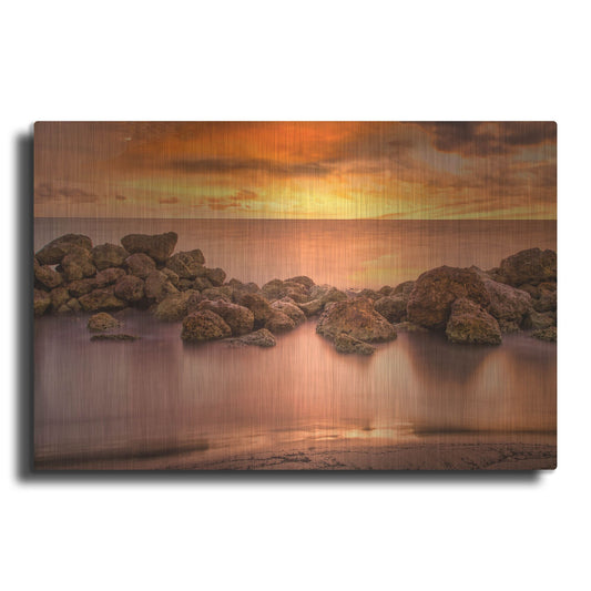 Luxe Metal Art 'Colombia Smooth Waters' by Mark A Paulda, Metal Wall Art