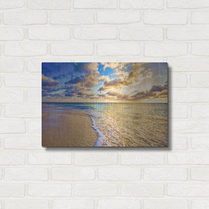 Luxe Metal Art 'Golden Hour Aruba' by Mark A Paulda, Metal Wall Art,24x16