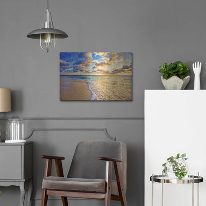 Luxe Metal Art 'Golden Hour Aruba' by Mark A Paulda, Metal Wall Art,24x16