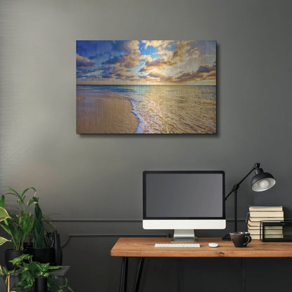 Luxe Metal Art 'Golden Hour Aruba' by Mark A Paulda, Metal Wall Art,36x24