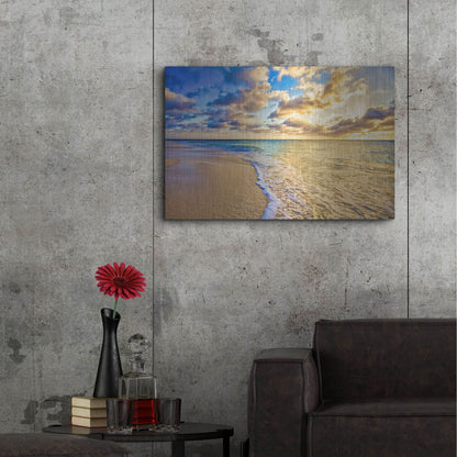 Luxe Metal Art 'Golden Hour Aruba' by Mark A Paulda, Metal Wall Art,36x24