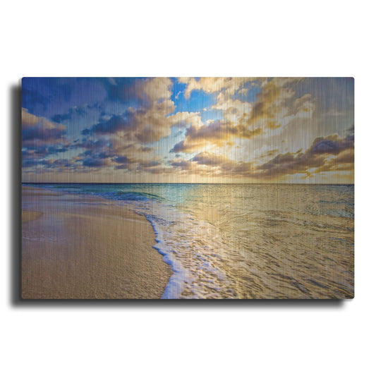 Luxe Metal Art 'Golden Hour Aruba' by Mark A Paulda, Metal Wall Art