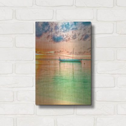 Luxe Metal Art 'Maldives Sailing Boat' by Mark A Paulda, Metal Wall Art,12x16