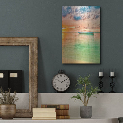 Luxe Metal Art 'Maldives Sailing Boat' by Mark A Paulda, Metal Wall Art,12x16