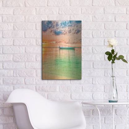 Luxe Metal Art 'Maldives Sailing Boat' by Mark A Paulda, Metal Wall Art,16x24