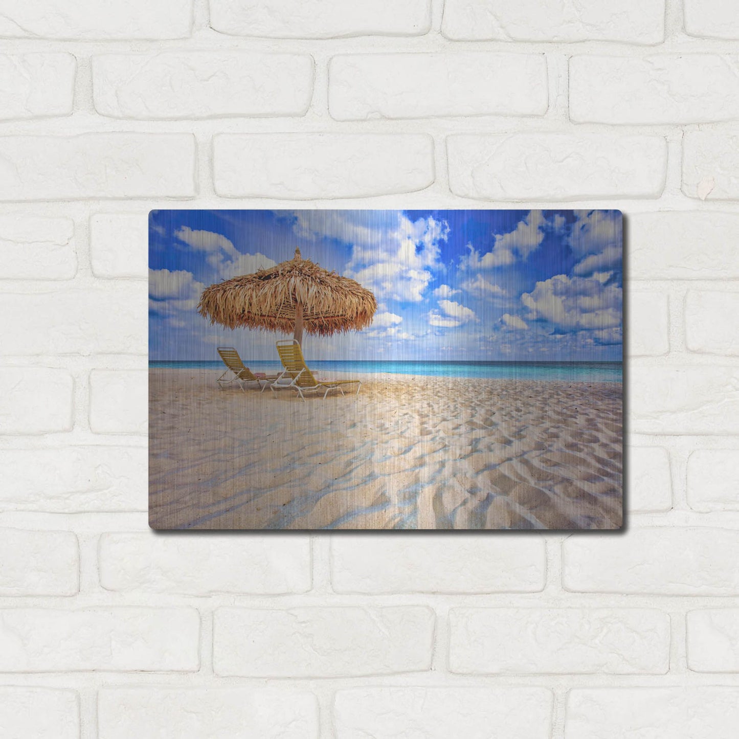 Luxe Metal Art 'Relax' by Mark A Paulda, Metal Wall Art,16x12