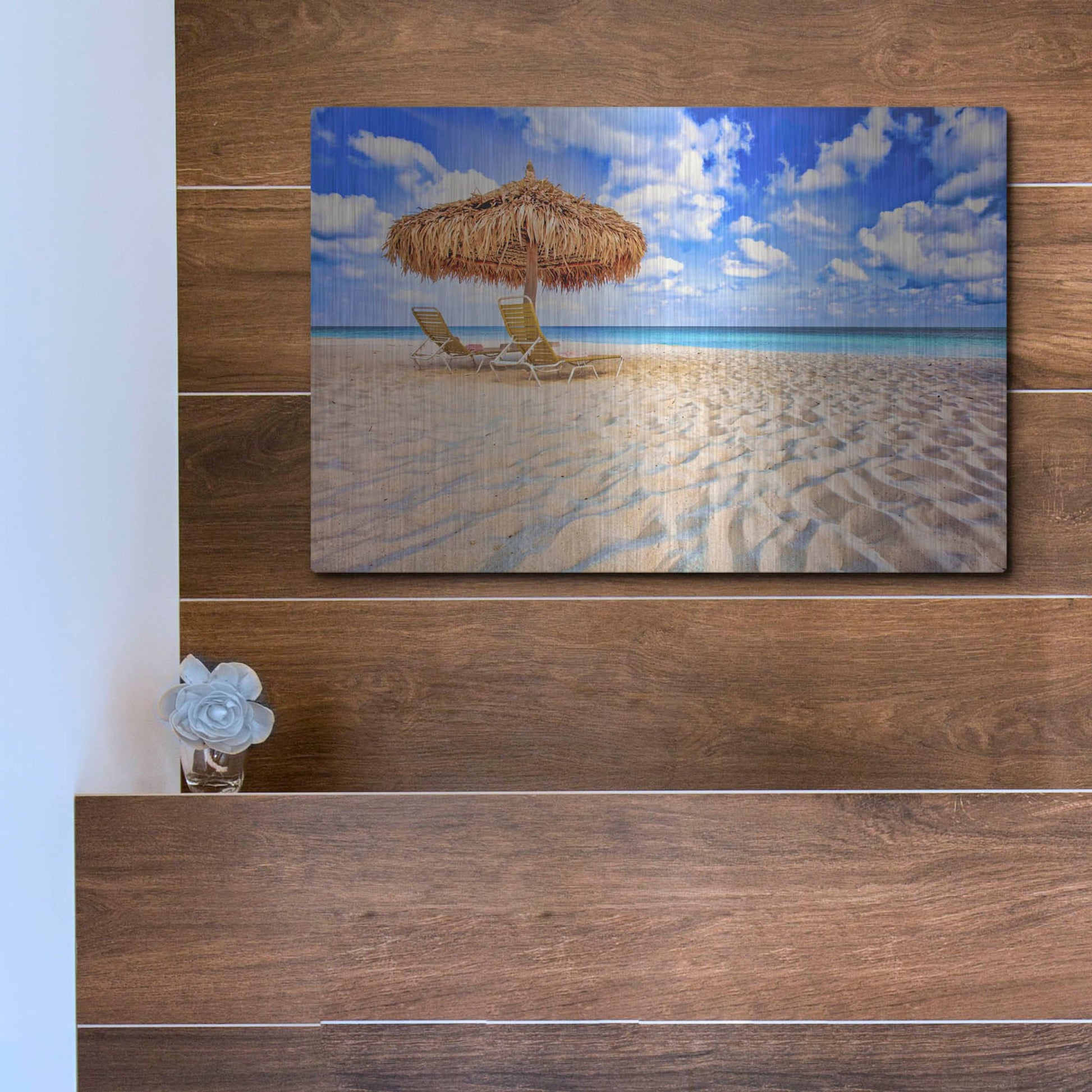 Luxe Metal Art 'Relax' by Mark A Paulda, Metal Wall Art,16x12