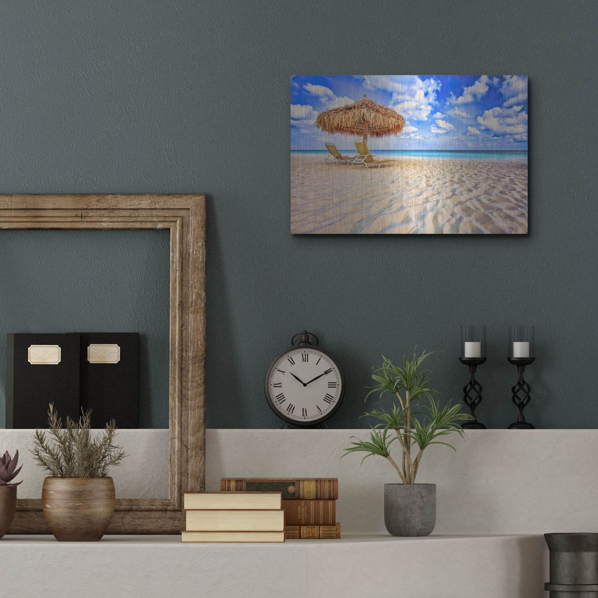 Luxe Metal Art 'Relax' by Mark A Paulda, Metal Wall Art,16x12