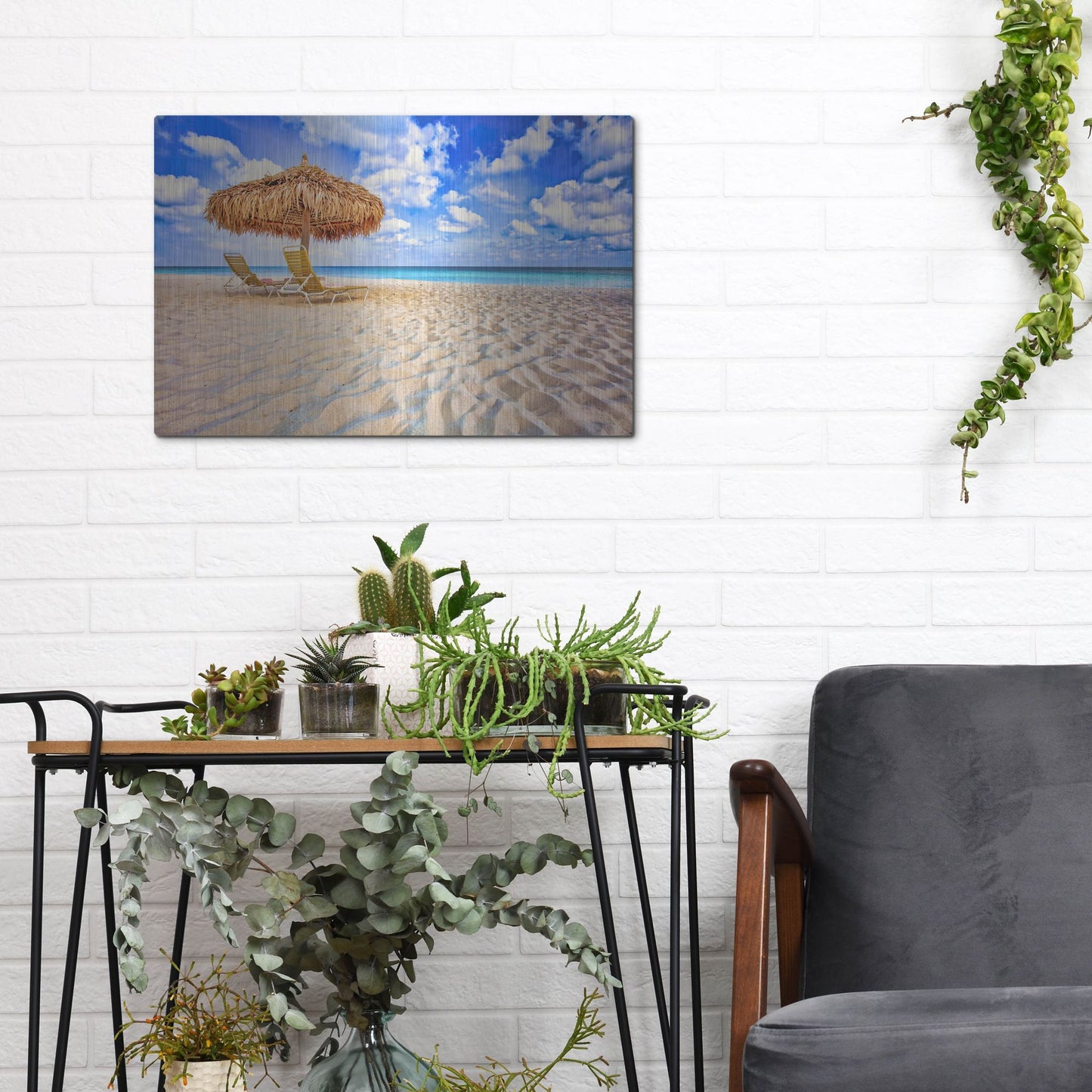 Luxe Metal Art 'Relax' by Mark A Paulda, Metal Wall Art,16x12