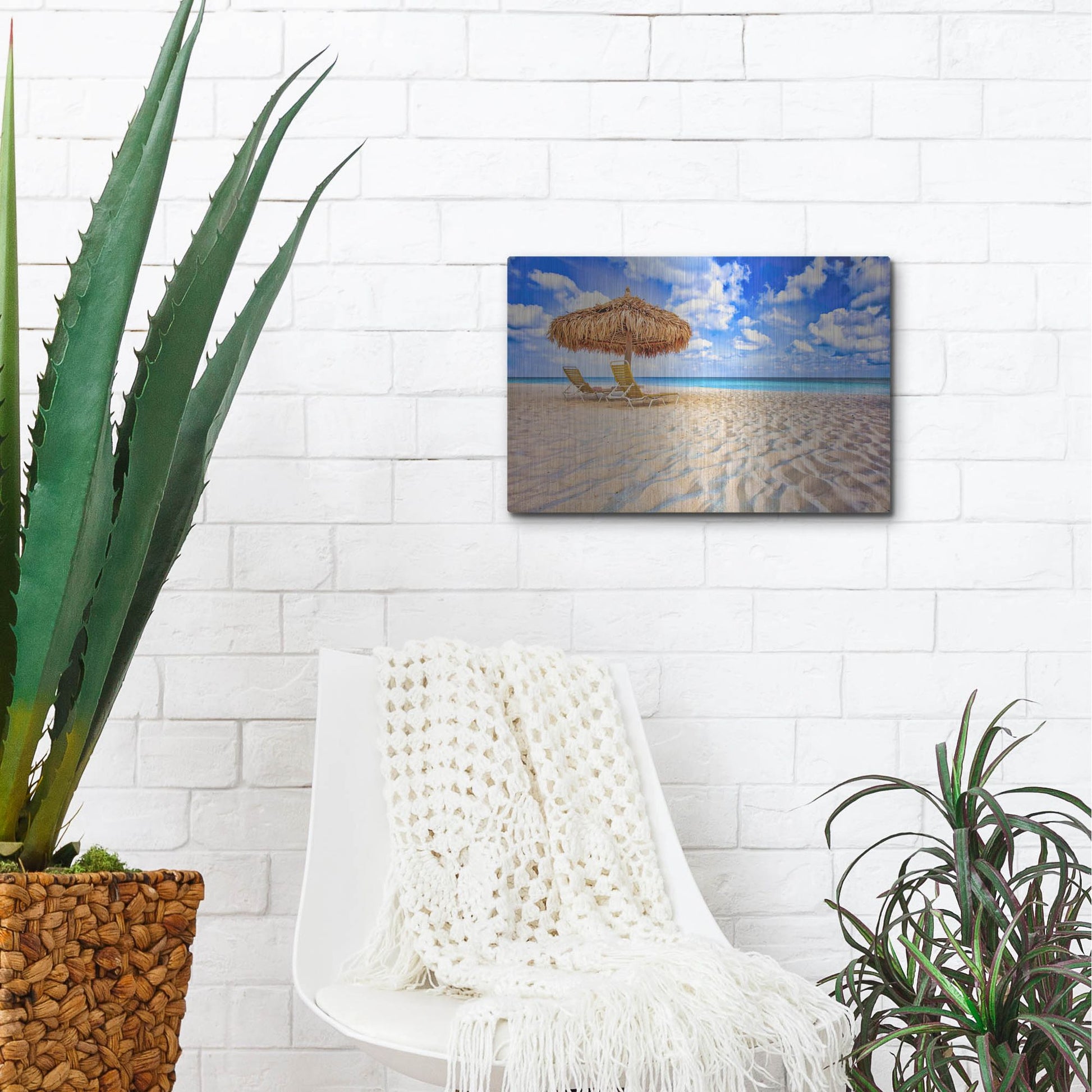 Luxe Metal Art 'Relax' by Mark A Paulda, Metal Wall Art,16x12