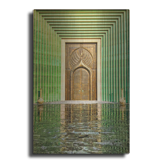Luxe Metal Art 'Doha Brass Door' by Mark A Paulda, Metal Wall Art