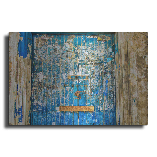 Luxe Metal Art 'This Old Blue Door' by Mark A Paulda, Metal Wall Art