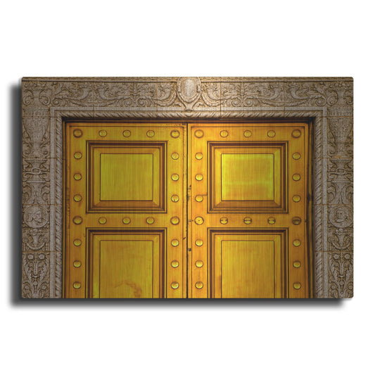 Luxe Metal Art 'State National Golden Doors' by Mark A Paulda, Metal Wall Art