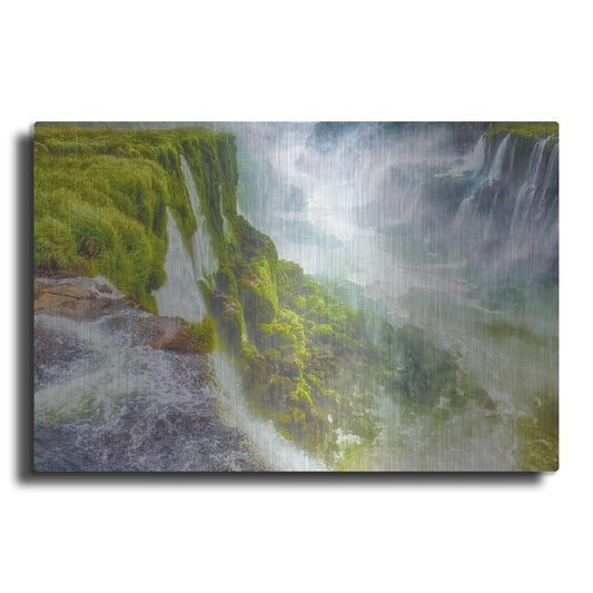 Luxe Metal Art 'Iguazu Falls 2' by Mark A Paulda, Metal Wall Art