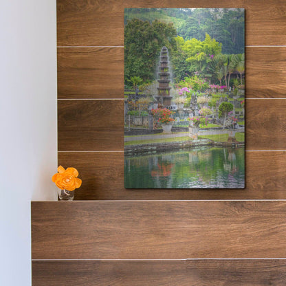 Luxe Metal Art 'Ujung Water Palace' by Mark A Paulda, Metal Wall Art,12x16