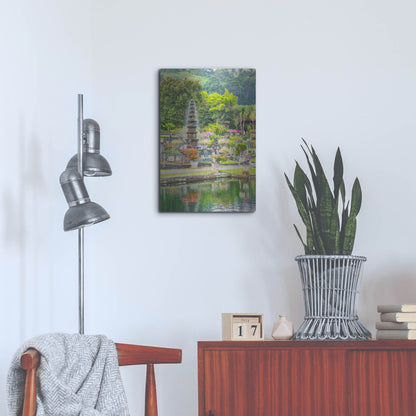 Luxe Metal Art 'Ujung Water Palace' by Mark A Paulda, Metal Wall Art,16x24