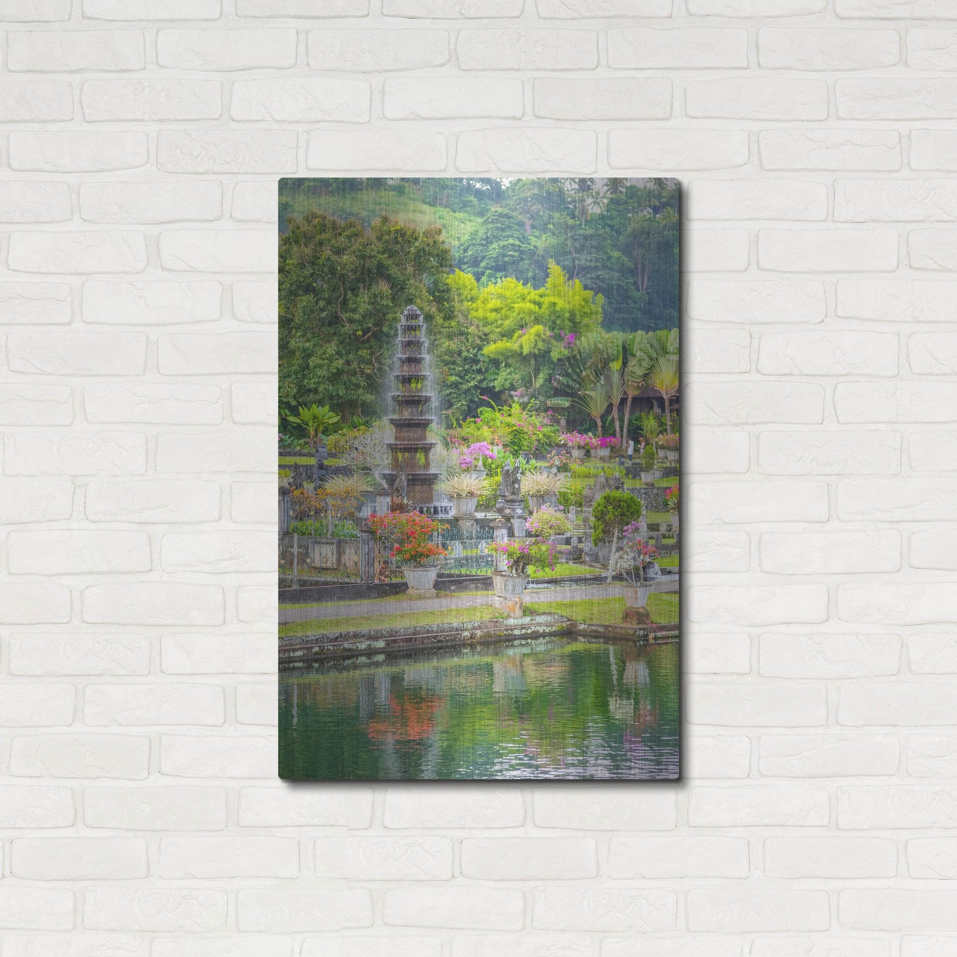 Luxe Metal Art 'Ujung Water Palace' by Mark A Paulda, Metal Wall Art,24x36