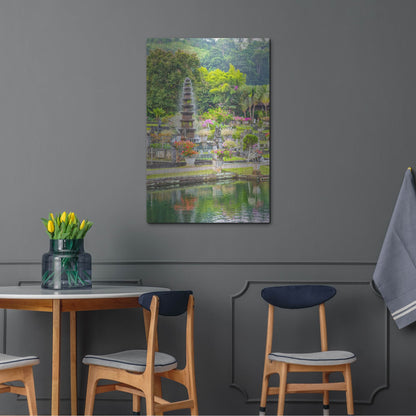 Luxe Metal Art 'Ujung Water Palace' by Mark A Paulda, Metal Wall Art,24x36