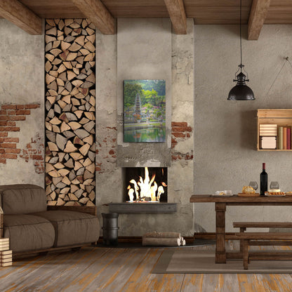 Luxe Metal Art 'Ujung Water Palace' by Mark A Paulda, Metal Wall Art,24x36