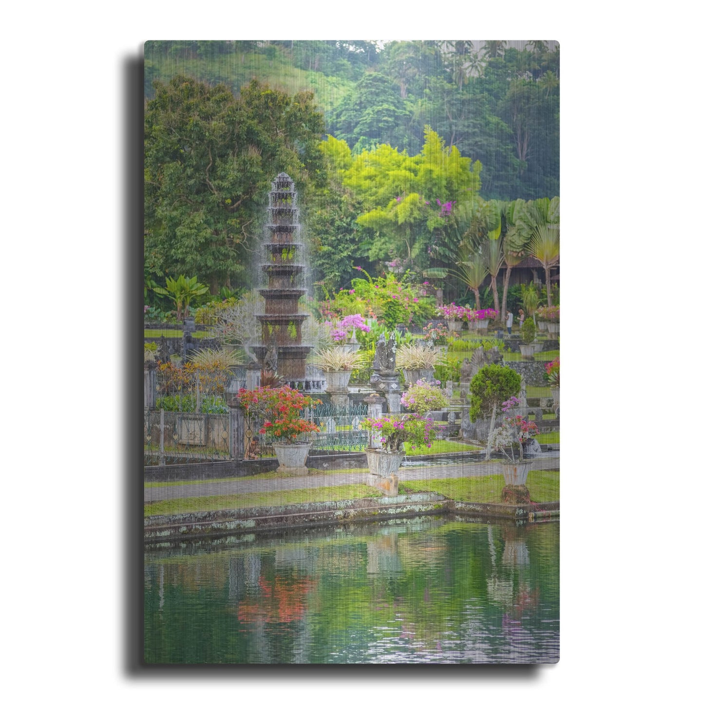 Luxe Metal Art 'Ujung Water Palace' by Mark A Paulda, Metal Wall Art