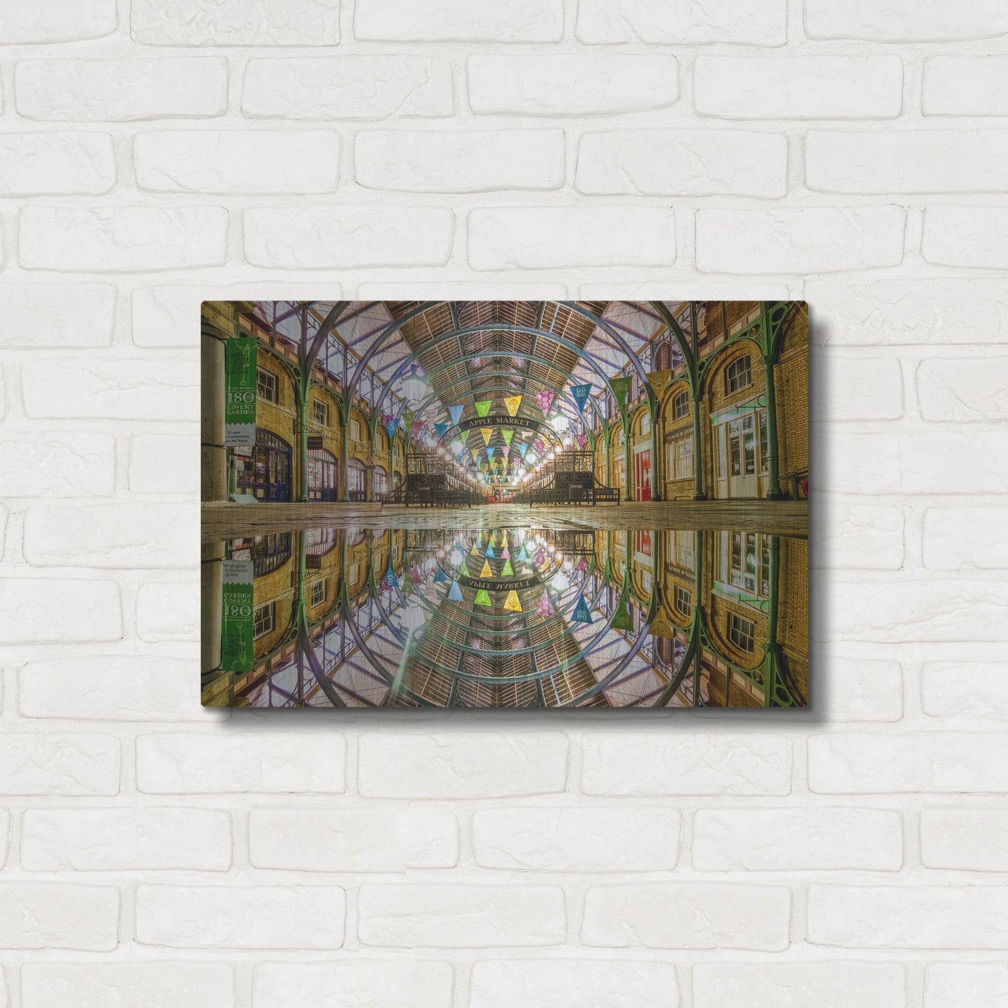 Luxe Metal Art 'Covent Garden Apple Market' by Mark A Paulda, Metal Wall Art,24x16